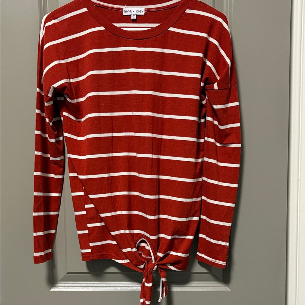 Red Striped Women's Top